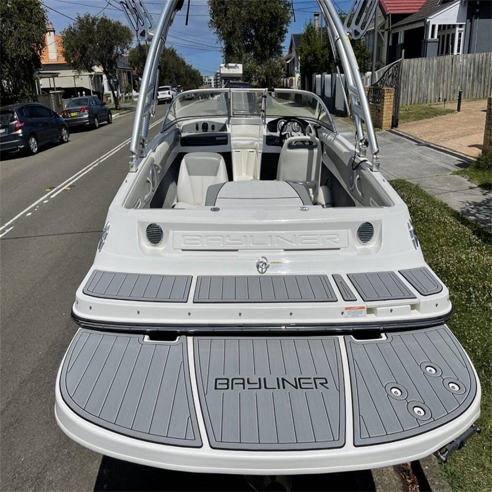 2007 Bayliner 246 Discovery Swim Platform Cockpit Boat Pad EVA Foam Faux Teak Deck Floor Mat Seadek MarineMat Gatorstep Style Self Adhesive