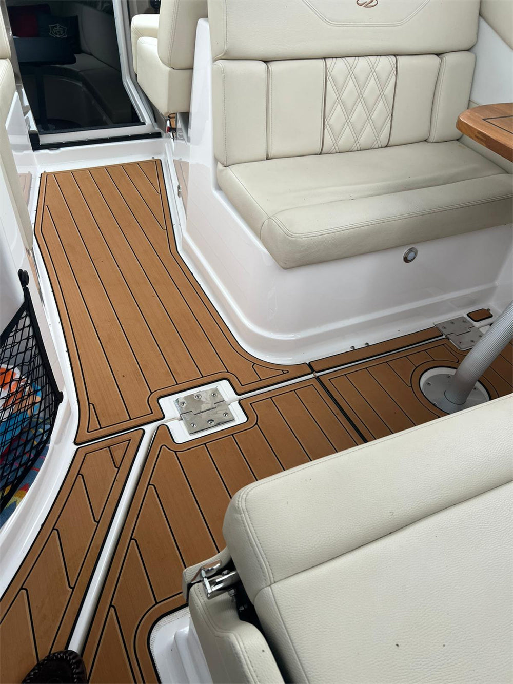2019 Regal 28 Swim Step Cockpit Pad Boat EVA Foam Faux Teak Deck Floor Mat SeaDek MarineMat Gatorstep Style Self Adhesive