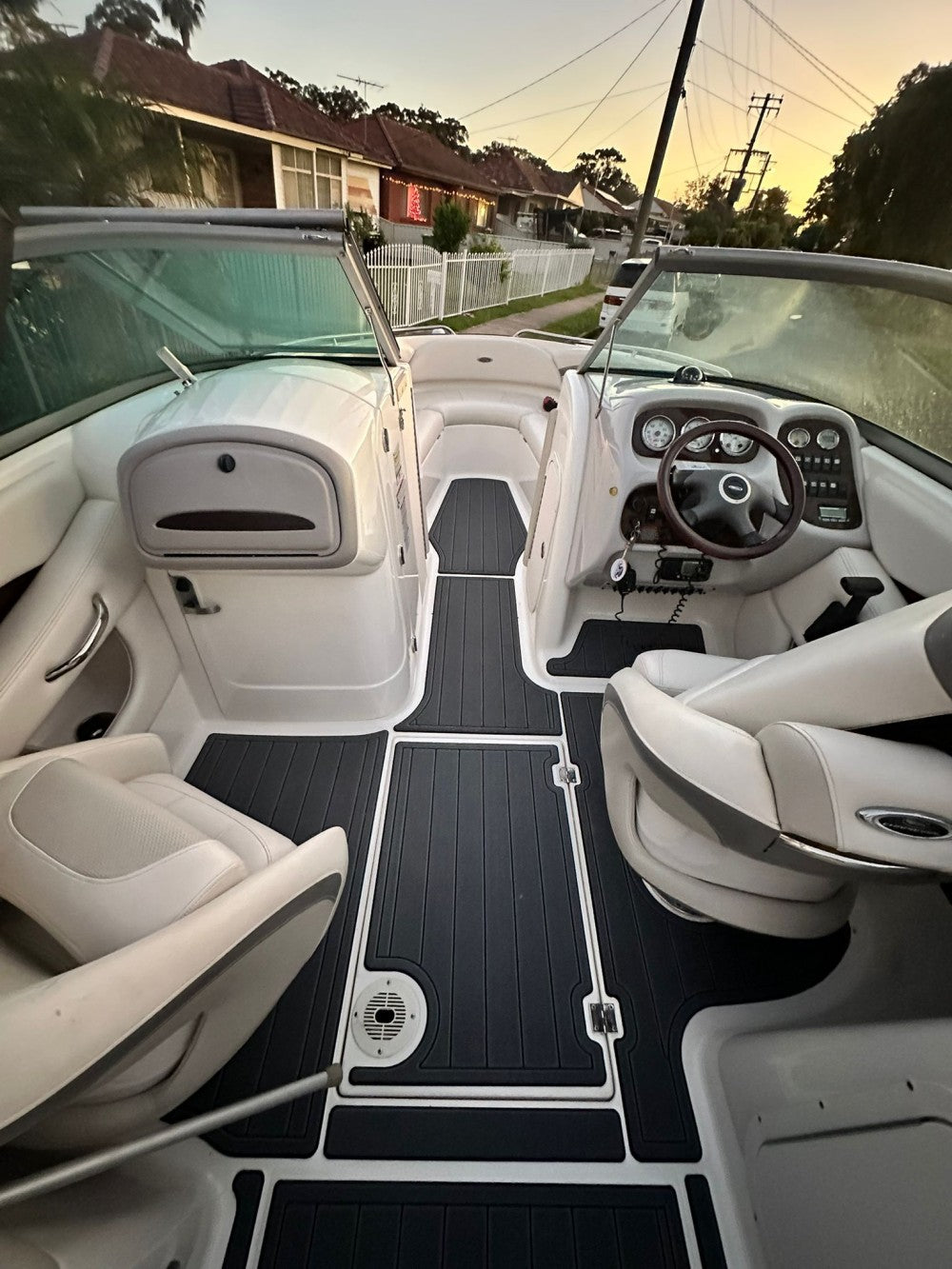 2007 Chaparral 246 SSI Swim Platform Cockpit Boat EVA Foam Teak Floor Pad Mat SeaDek MarineMat Gatorstep Style Self Adhesive