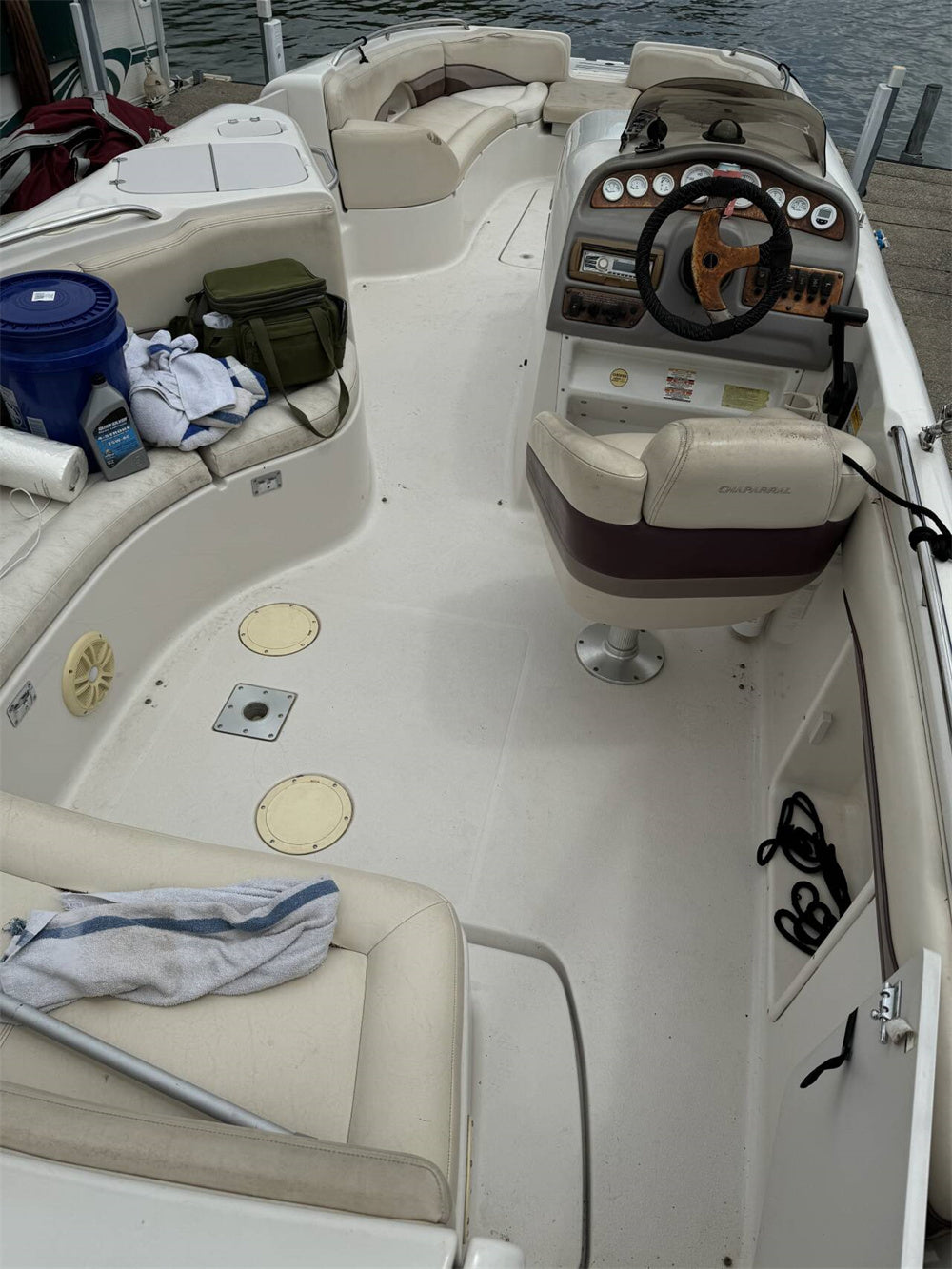 2000 Chaparral 252 Sunesta Swim Platform Cockpit Boat EVA Foam Teak Floor Pad Seadek MarineMat Gatorstep Style Self Adhesive