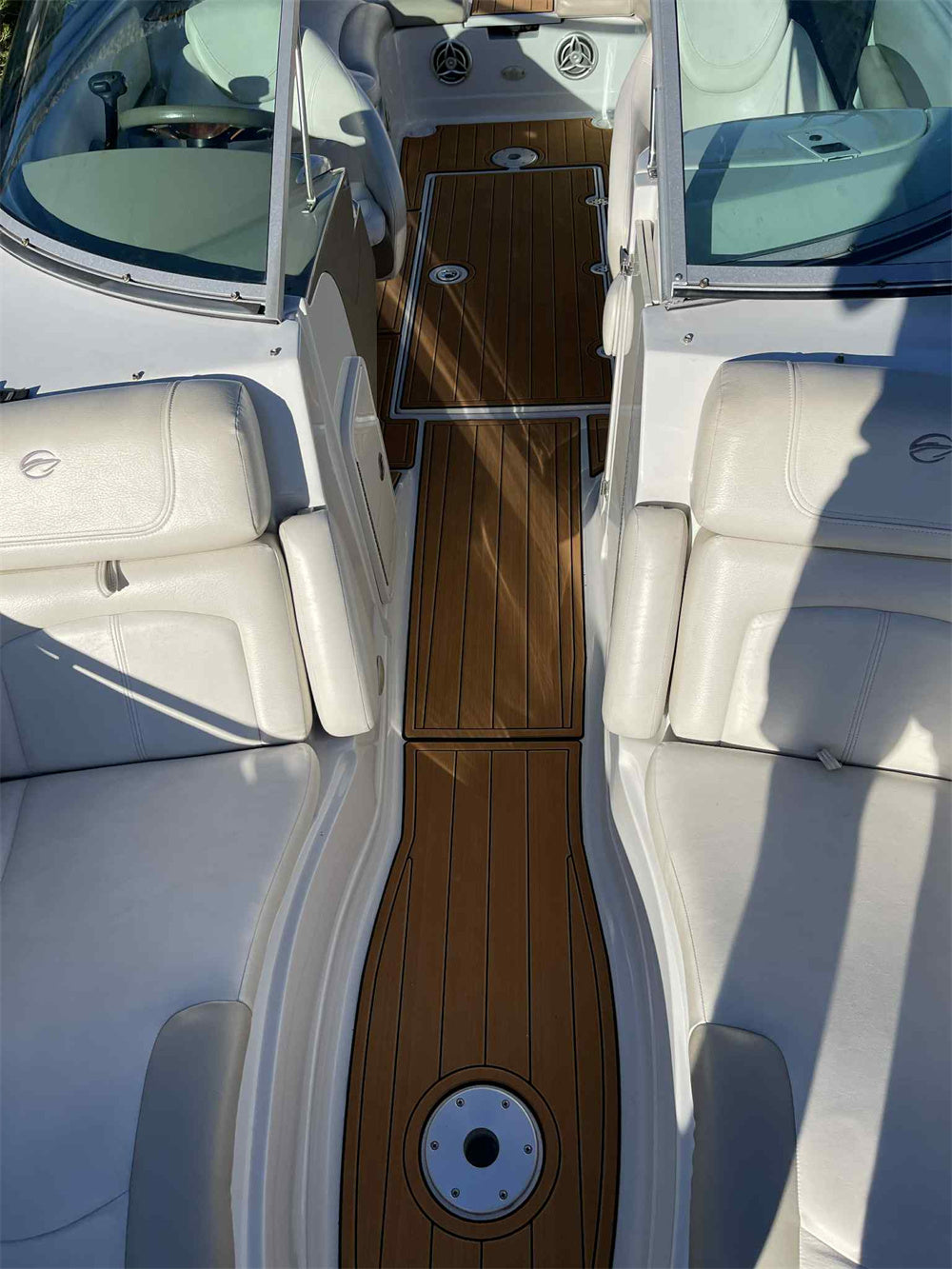 2008 Crownline 240 LS Swim Platform Cockpit Pad Boat EVA Foam Fuax Teak Deck Floor Mat Seadek MarineMat Gatorstep Style Self Adhesive