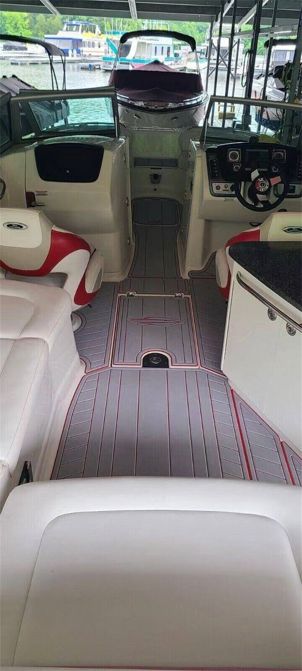 2010 Chaparral Sunesta 264 Swim Step Cockpit Boat EVA Teak Deck Floor Pad Mat SeaDek MarineMat Gatorstep Style Self Adhesive