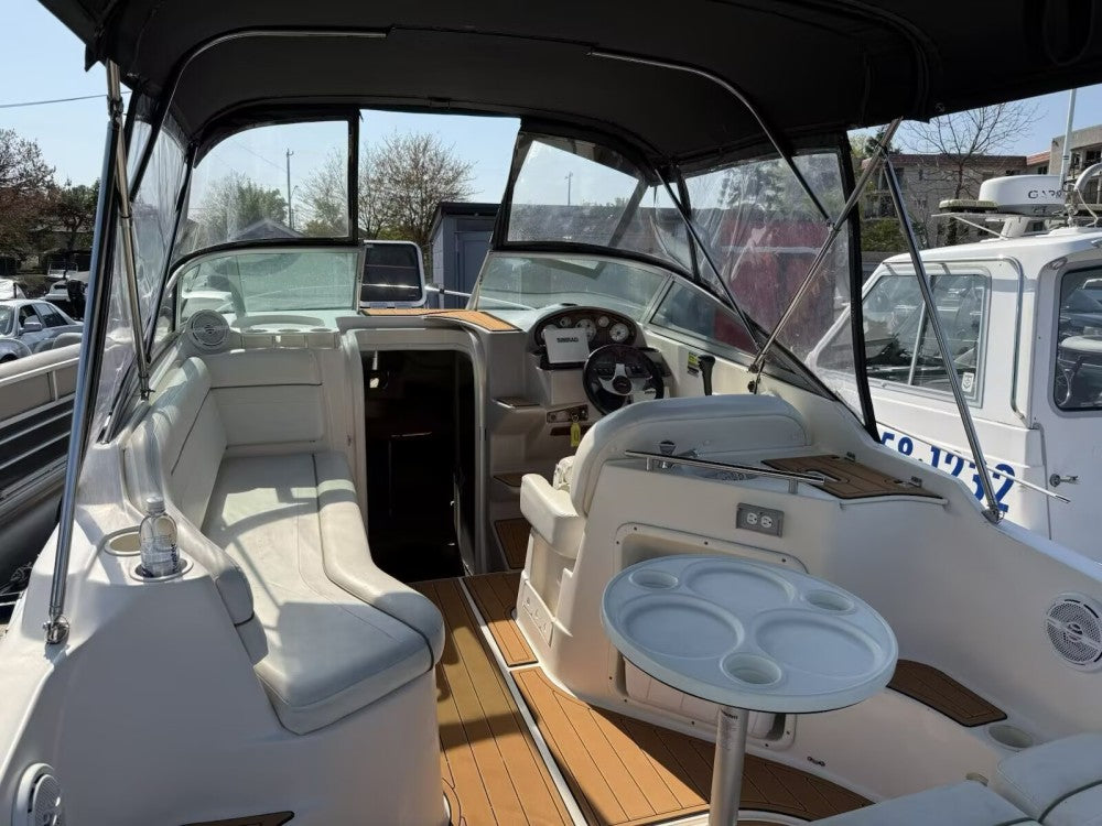 2002 Rinker 250 Fiesta Vee Swim Platform Cockpit Pad Boat EVA Foam Faux Teak Deck Floor Mat SeaDek MarineMat Gatorstep Style Self Adhesive