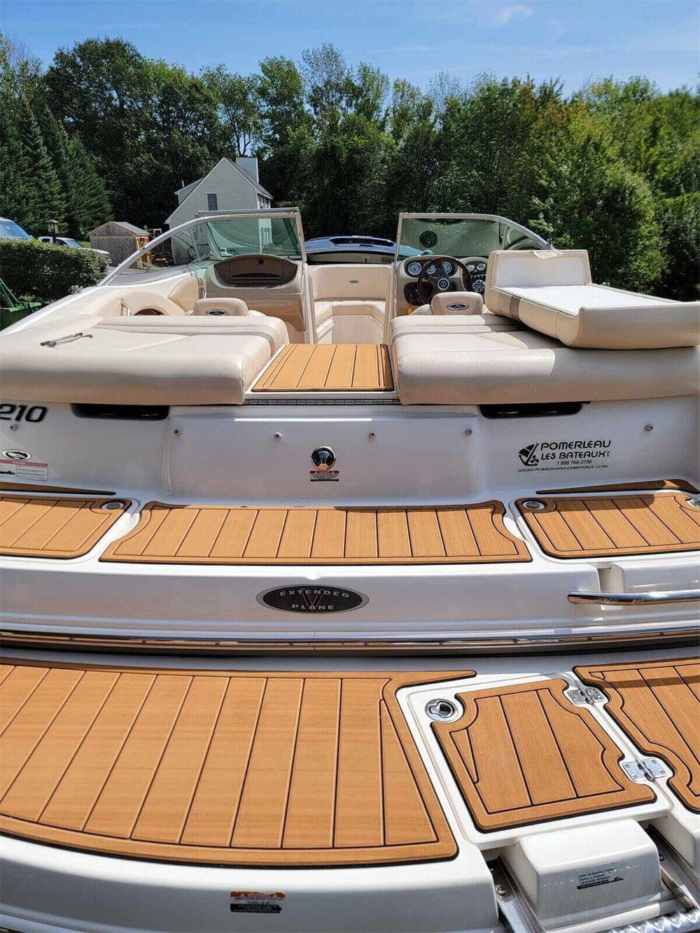 2007 Chaparral 210 SSI Swim Platform Cockpit Boat EVA Foam Teak Floor Pad Mat SeaDek MarineMat Style Self Adhesive