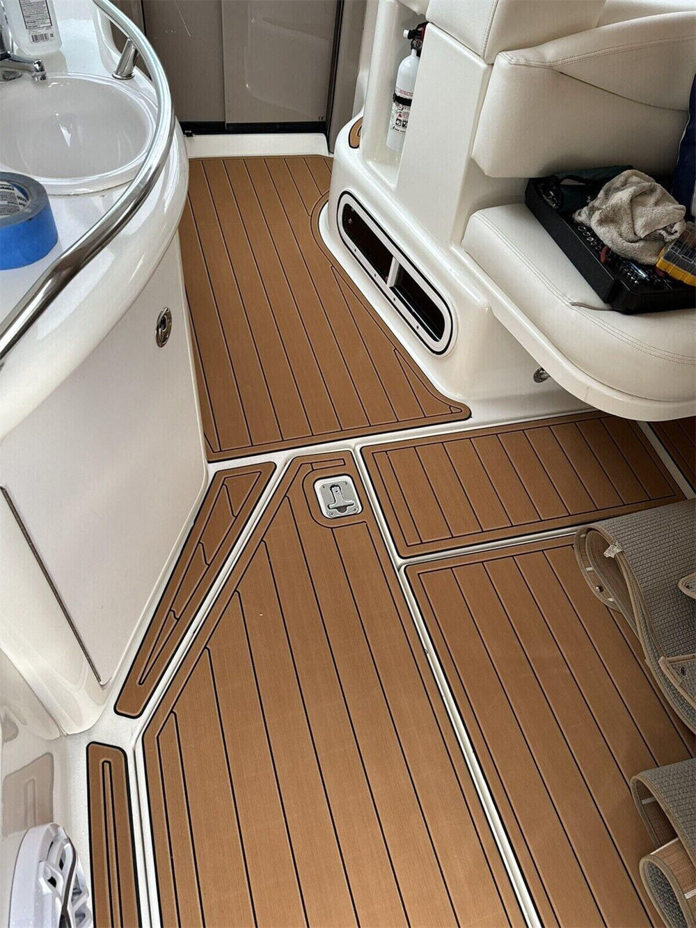 1999-2004 Sea Ray Sundancer 380 Swim Platform Cockpit Pad Boat EVA Teak Floor SeaDek MarineMat Gatorstep Style Self Adhesive