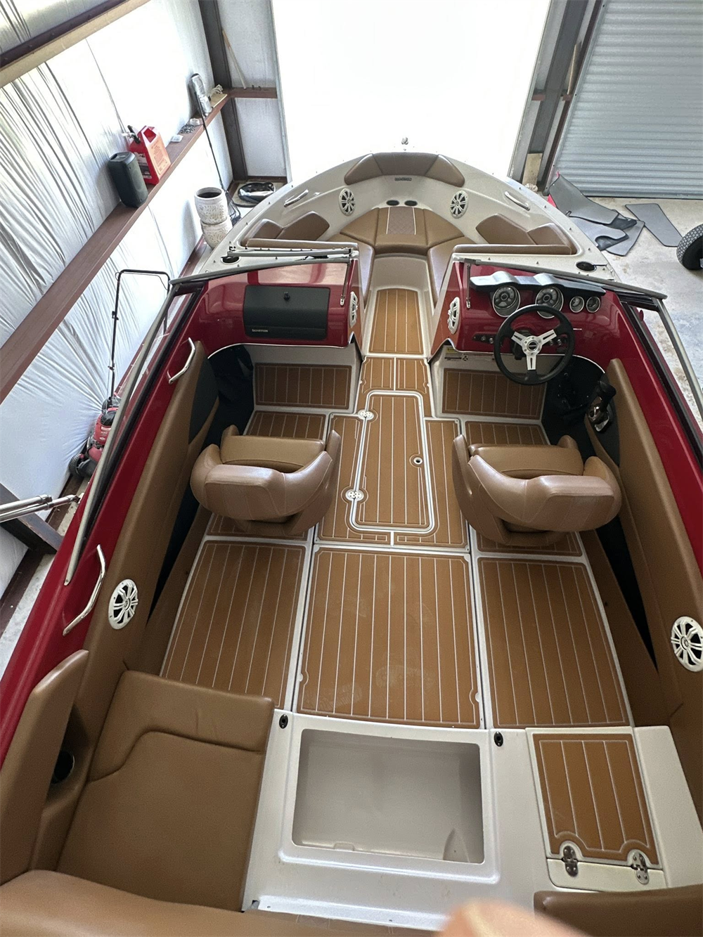 2013 Glastron GT205 Swim Platform Cockpit Pad Boat EVA Foam Faux Teak Deck Floor Mat SeaDek MarineMat Gatorstep Style Self Adhesive