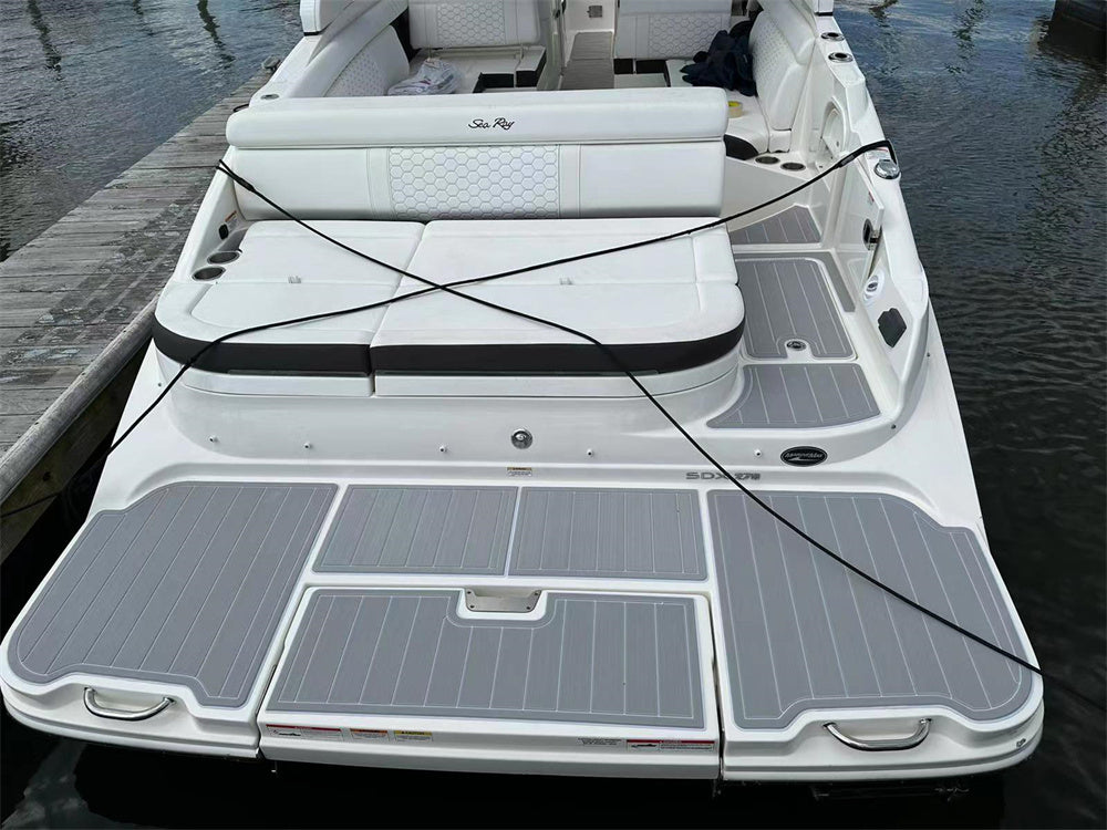 2015-2017 Sea Ray 270 SDX Sundeck Swim Platform Pad Boat EVA Foam Teak Floor Mat