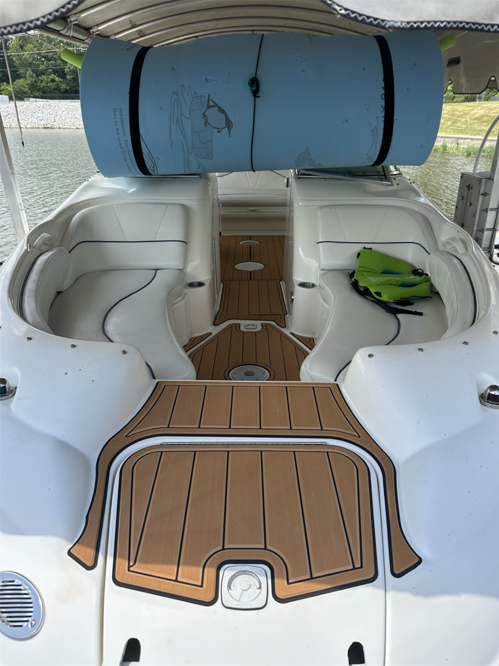 1998 Sea Ray Sundeck 210 Swim Platform Cockpit Pad Boat EVA Foam Faux Teak Deck Floor Mat SeaDek MarineMat Gatorstep Style Self Adhesive