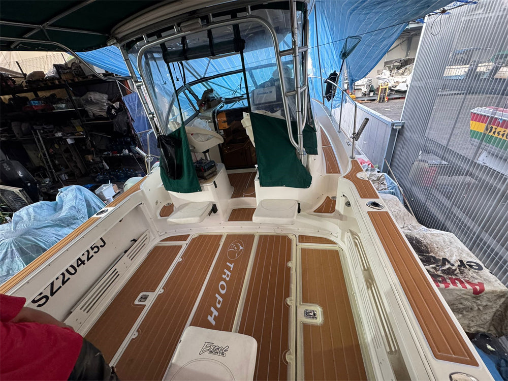 2008 Bayliner Trophy 2902 Walkabout Islander Swim Platform Cockpit Boat EVA Teak Floor Pad Mat SeaDek MarineMat Gatorstep Style Self Adhesive
