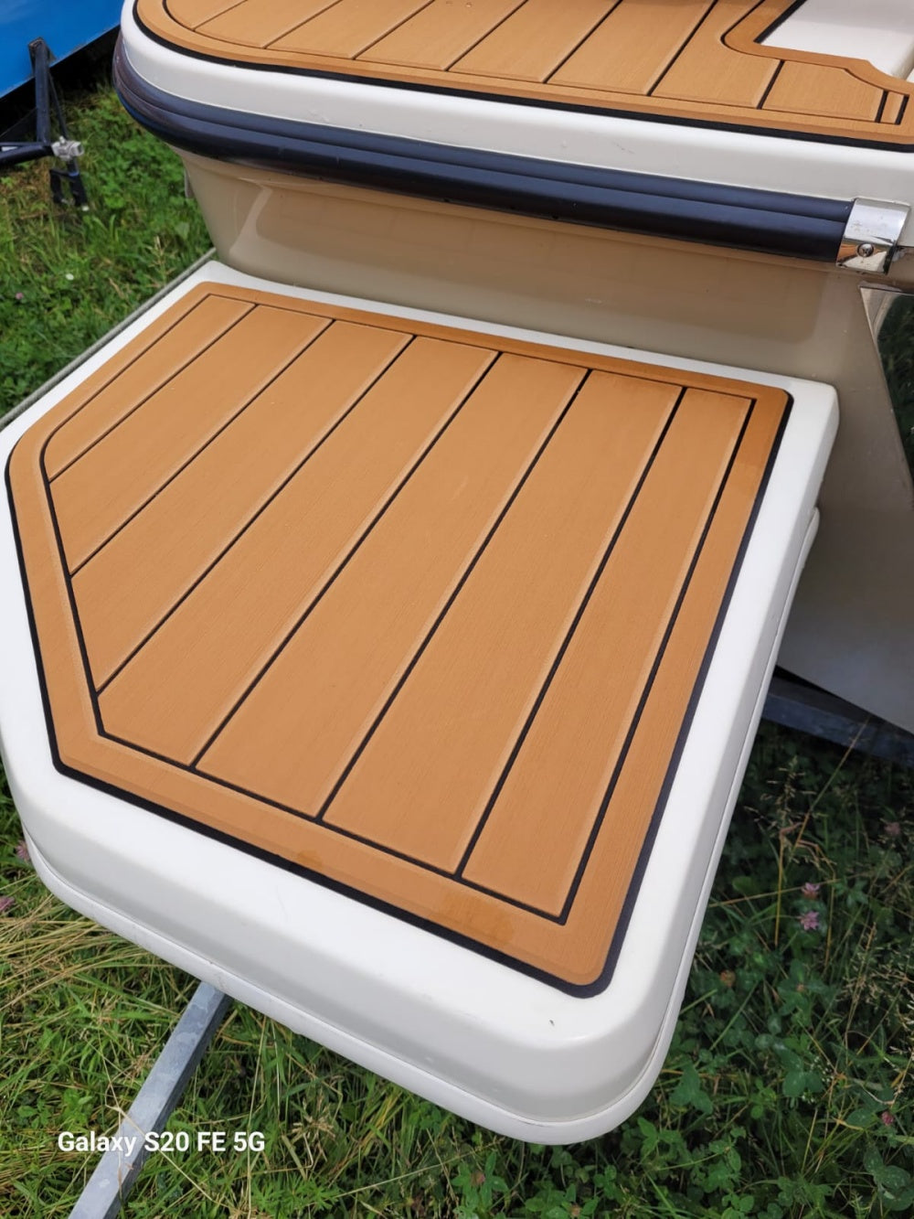 2019 Bayliner E7 Swim Platform Cockpit Pad Boat EVA Teak Deck Floor Mat Seadek MarineMat Gatorstep Style Self Adhesive