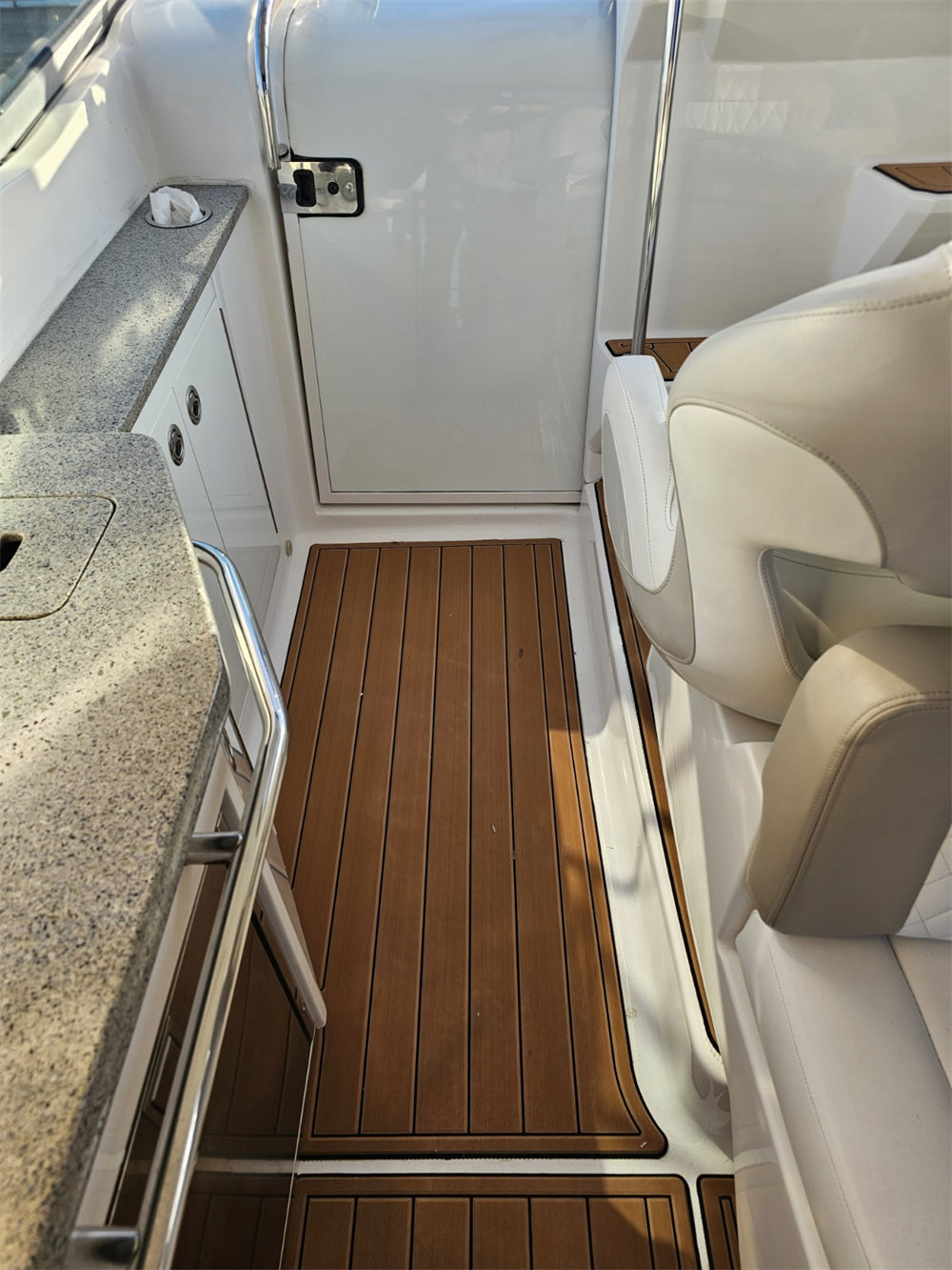 2011 Chaparral 330 Signature Swim Platform Cockpit Boat EVA Faux Floor Pad Mat SeaDek MarineMat Gatorstep Style Self Adhesive