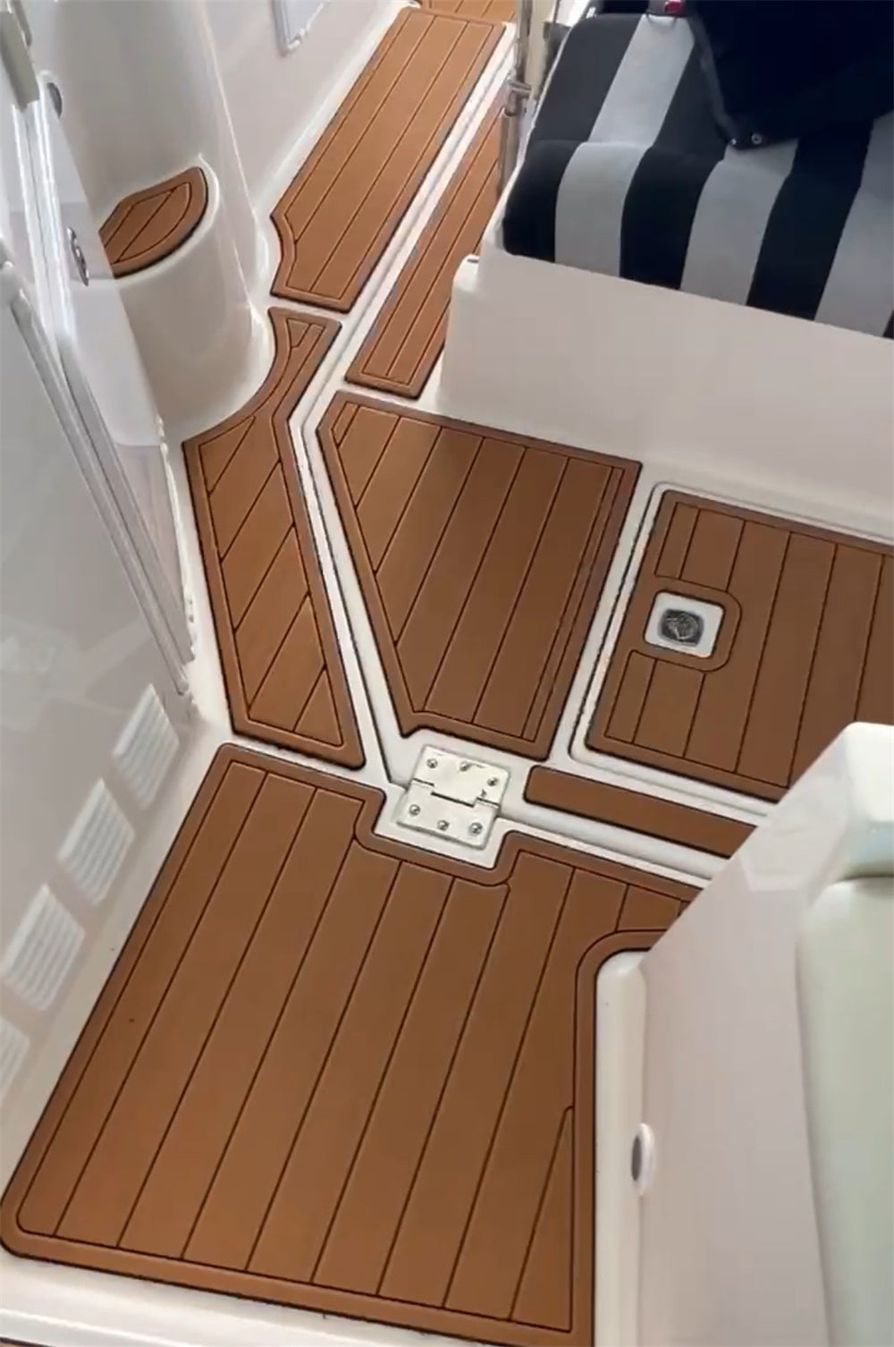 2004 Regal 3560 Swim Platform Cockpit Boat EVA Faux Foam Teak Floor Mat Seadek MarineMat Gatorstep Style Self Adhesive