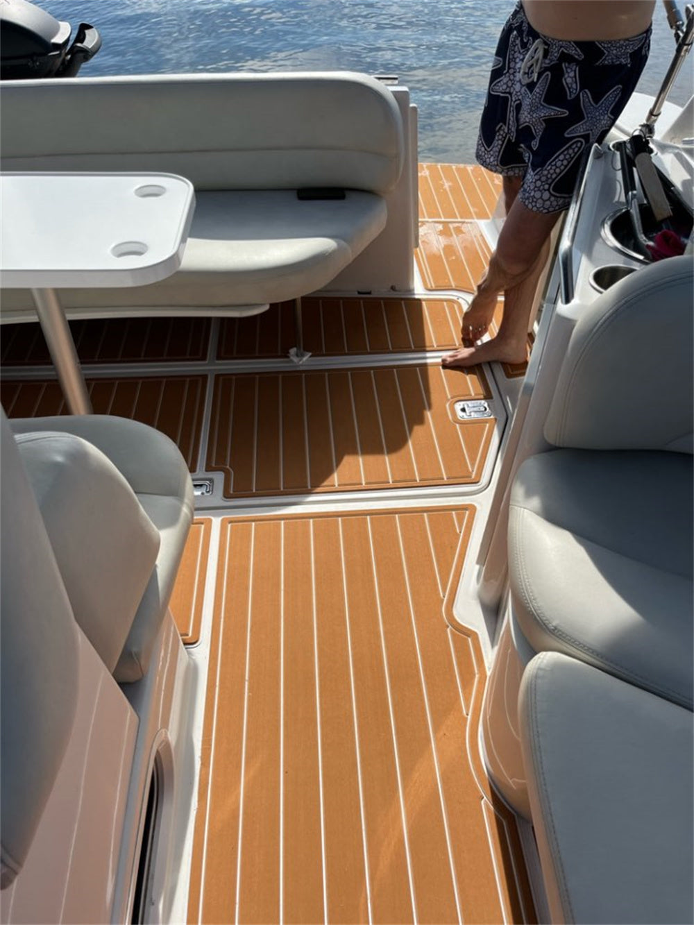 2000 Four Winns 298 Vista Swim Platform Cockpit Boat EVA Foam Teak Deck Floor SeaDek MarineMat Gatorstep Style Self Adhesive