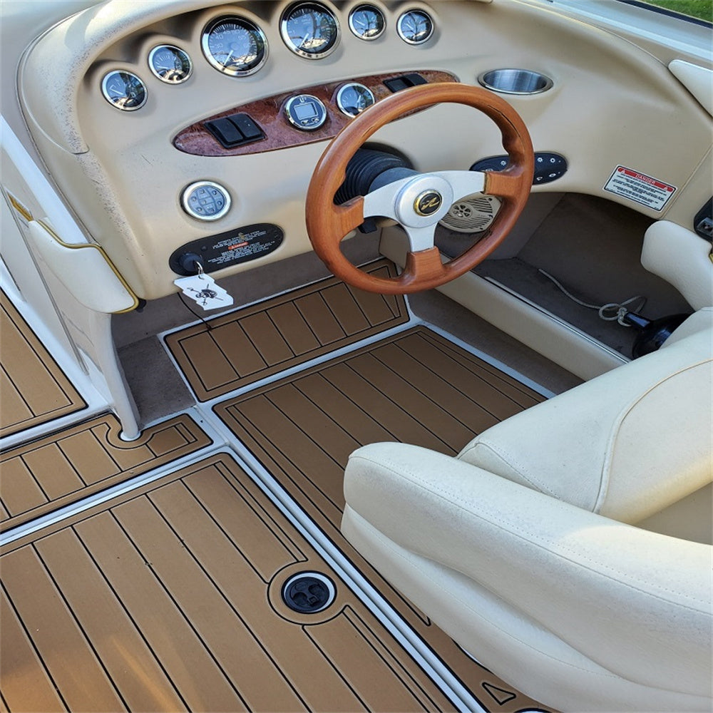 2001 Sea Ray 230 BR Swim Platform Cockpit Pad Boat EVA Foam Teak Deck Floor Mat SeaDek MarineMat Gatorstep Style Self Adhesive