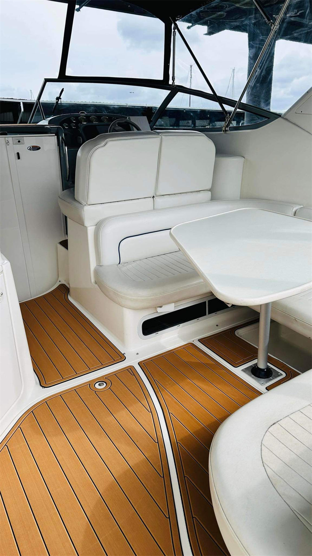 2004 Bayliner 305 Ciera Swim Platform Cockpit Pad Boat EVA Foam Teak Floor Mat SeaDek MarineMat Gatorstep Style Self Adhesive