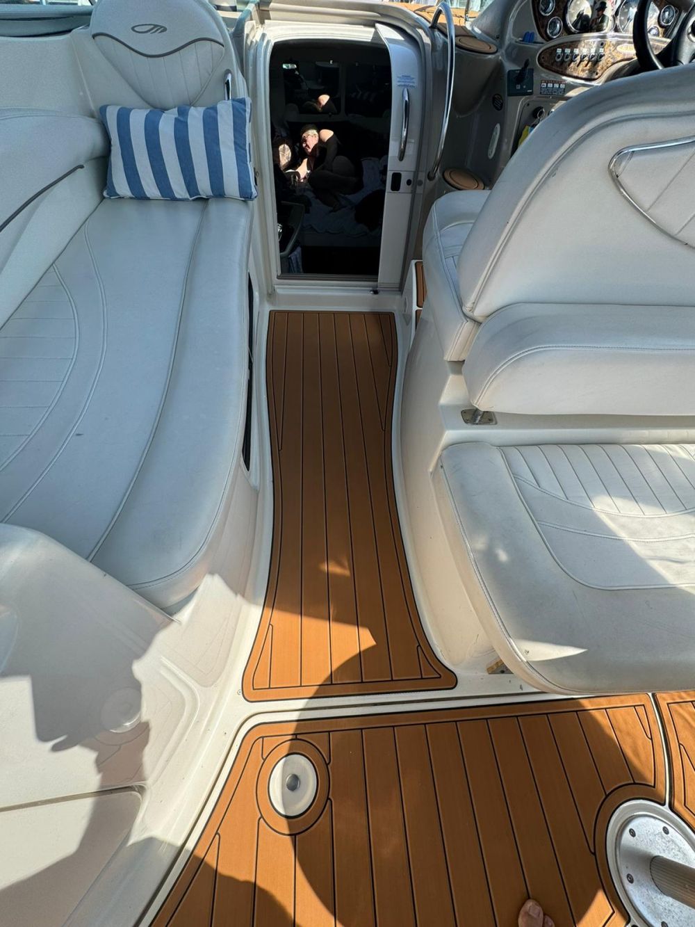 2000 Maxum 270 CR Cruiser Swim Platform Cockpit Pad Boat EVA Foam Faux Teak Deck Floor Mat SeaDek MarineMat Gatorstep Style Self Adhesive