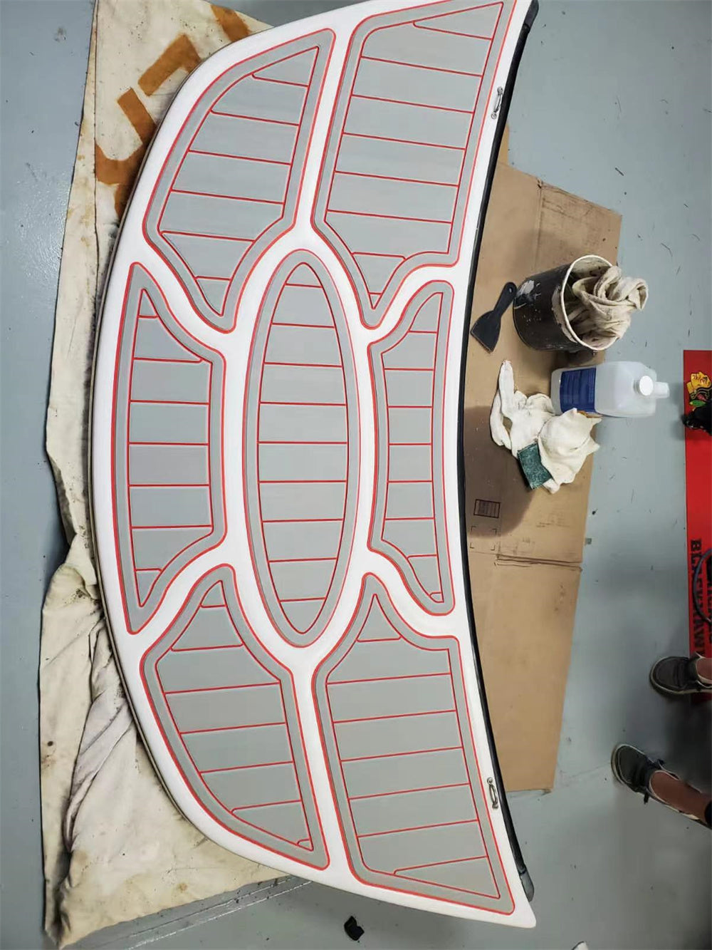 2006 Nautique SV211 Swim Platform Cockpit Pad Boat EVA Foam Teak Deck Floor Mat SeaDek MarineMat Style Self Adhesive