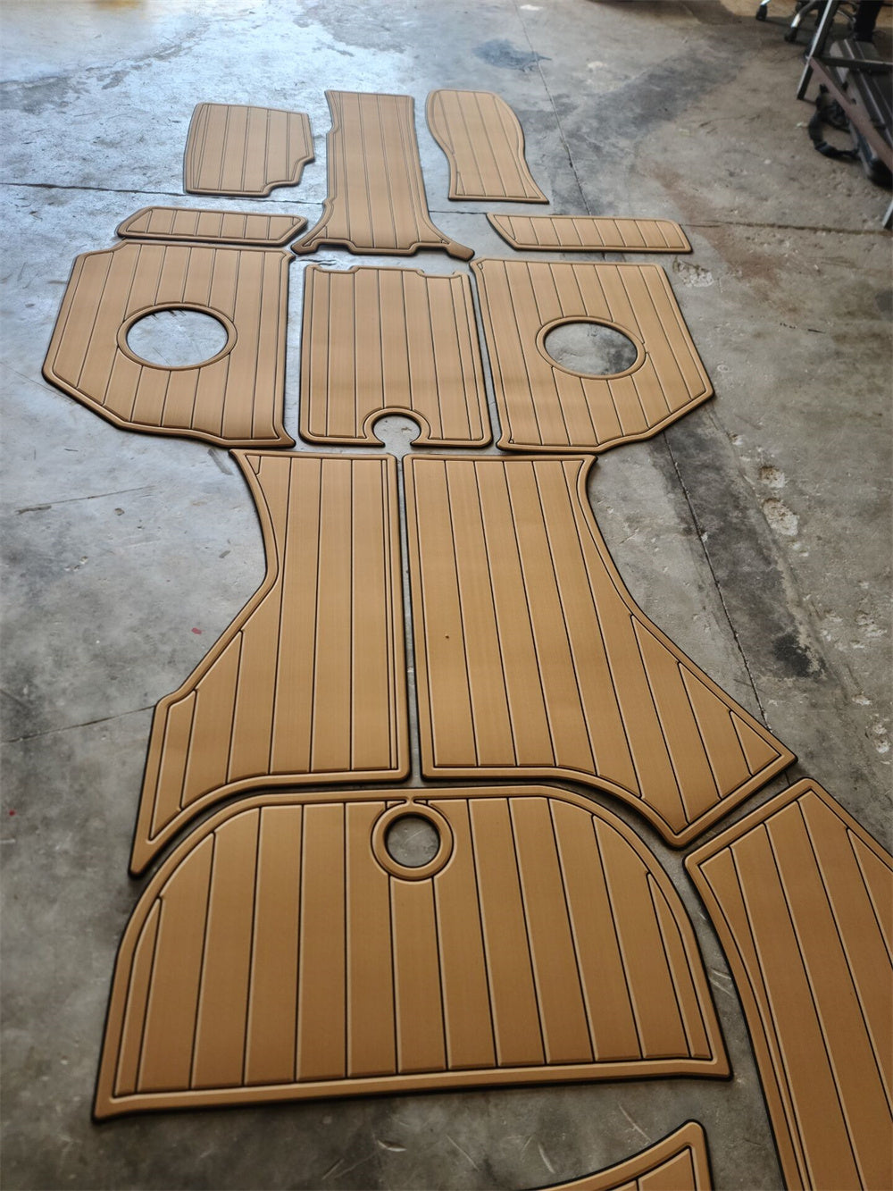 2012 Monterey 264FS Swim Platform Cockpit Pad Boat EVA Foam Teak Deck Floor Mat