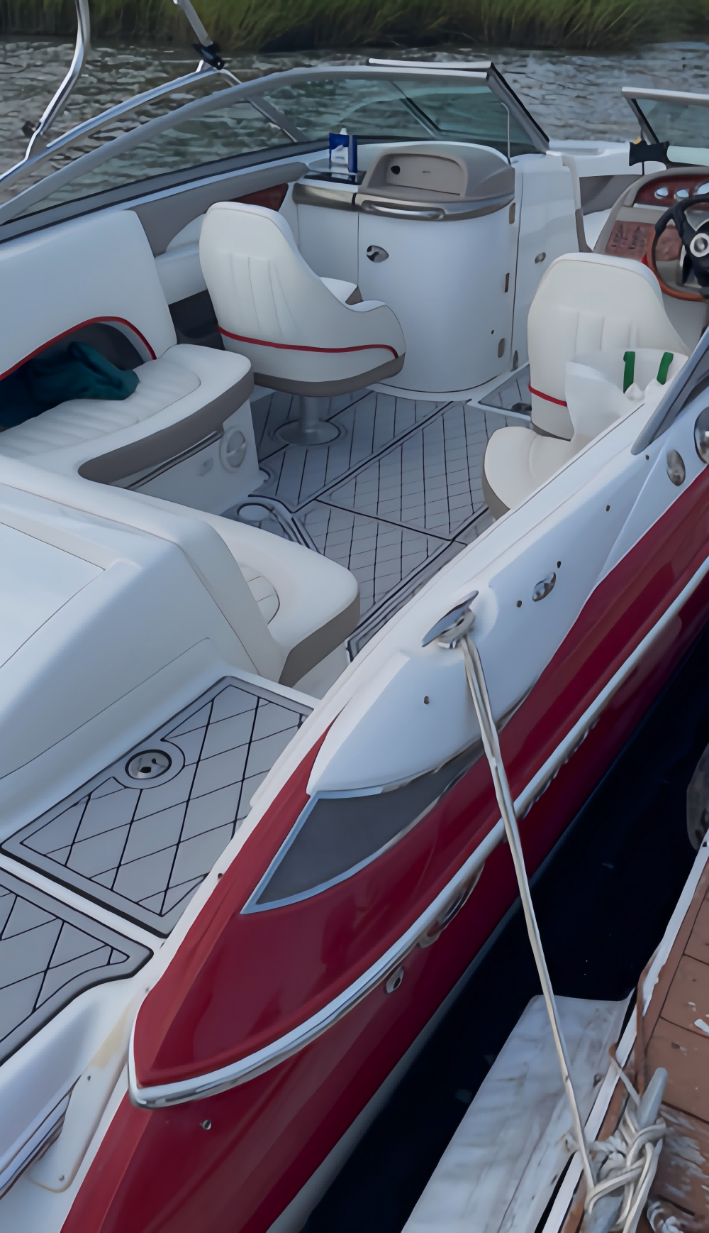 2004 Cobalt 240 Swim Platform Cockpit Pad Boat EVA Foam Faux Teak Deck Floor Mat Seadek MarineMat Gatorstep Style Self Adhesive