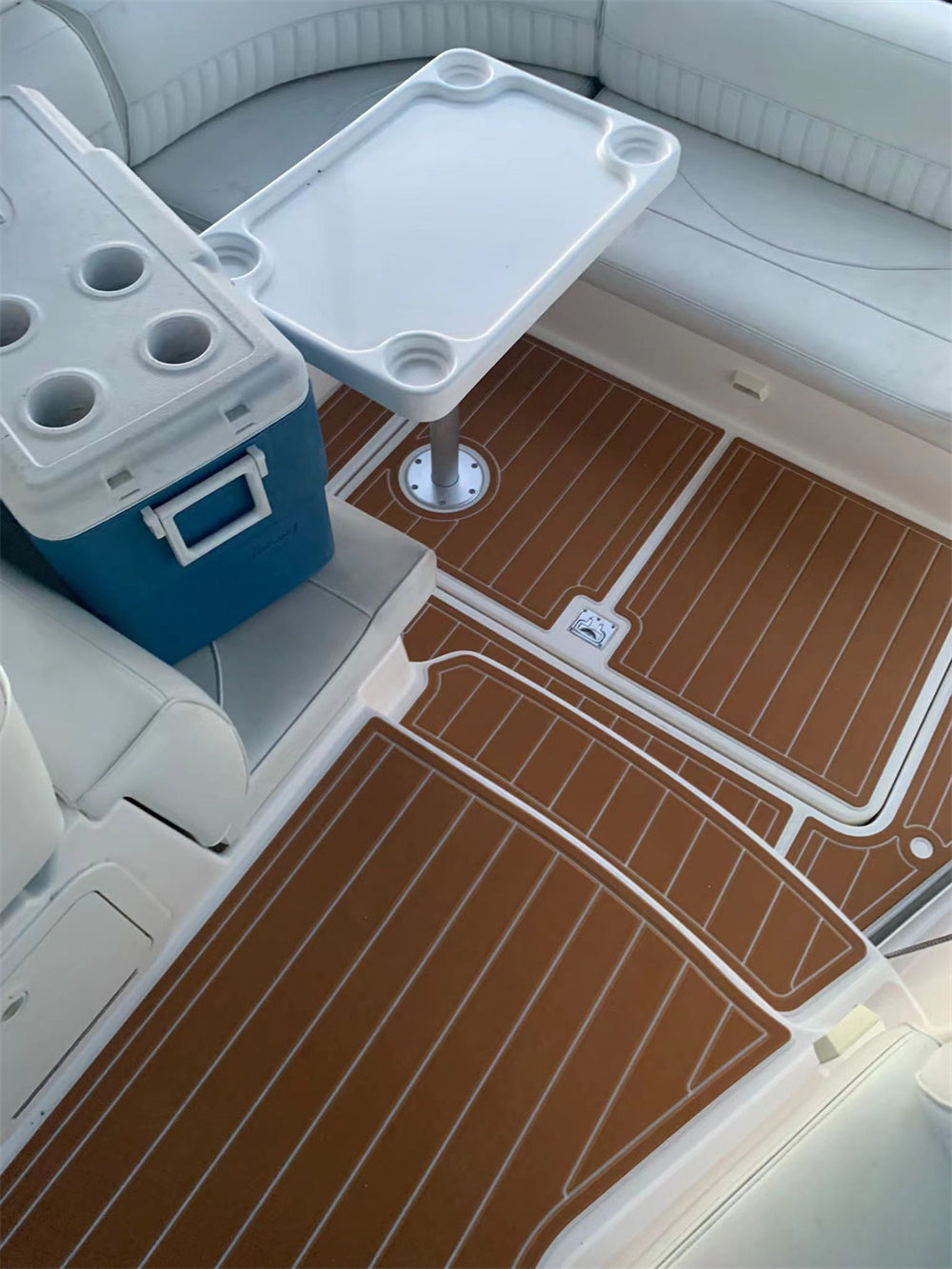 2002 Cruiser Yachts 3470 Express Swim Platform Cockpit Pad Boat EVA Teak Floor SeaDek MarineMat Gatorstep Style Self Adhesive