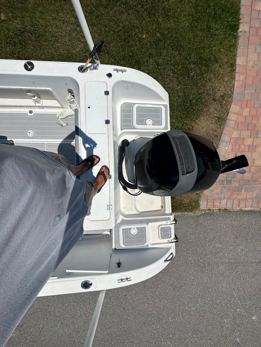 2006 Sea Fox 257 CC Swim Platform Cockpit Boat EVA Faux Teak Deck Floor Pad SeaDek MarineMat Gatorstep Style Self Adhesive