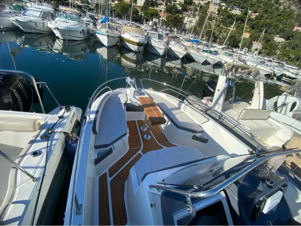 2016 Beneteau Flyer 7.7 Spacedeck Swim Platform Cockpit Boat EVA Faux Teak Floor Mat Seadek MarineMat Gatorstep Style Self Adhesive