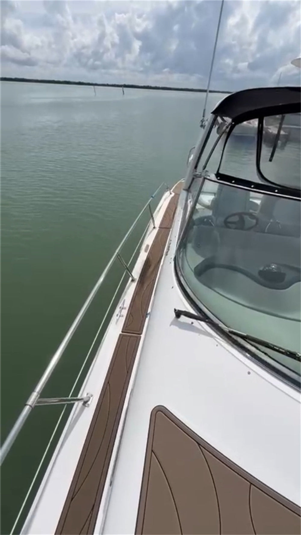 1997 Sea Ray 400 Sundancer Bow Pad Boat EVA Teak Deck Floor Mat SeaDek MarineMat Gatorstep Style