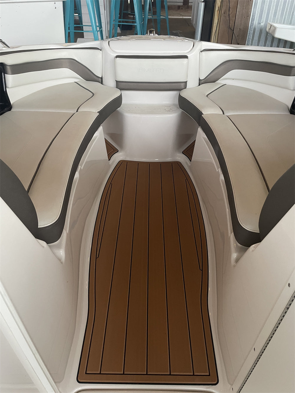 2015 Yamaha 242 Limited S Swim Platform Cockpit Boat EVA Mat Foam Faux Teak Floor Pad SeaDek MarineMat Style Self Adhesive