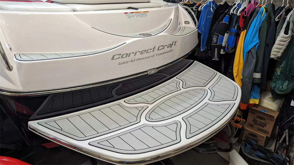 2007 Nautique 220 Swim Platform Cockpit Pad Boat EVA Foam Teak Deck Floor Mat SeaDek MarineMat Style Self Adhesive