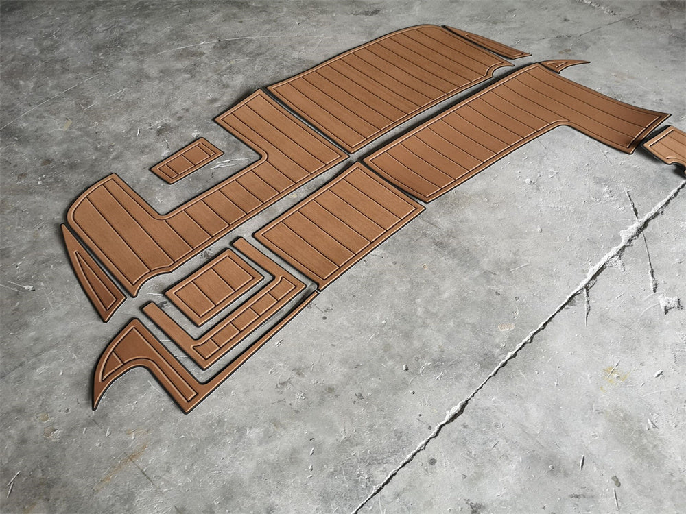 2004 Rinker 232 Swim Platform Cockpit Pad Boat EVA Foam Faux Teak Deck Floor Mat SeaDek MarineMat Gatorstep Style Self Adhesive