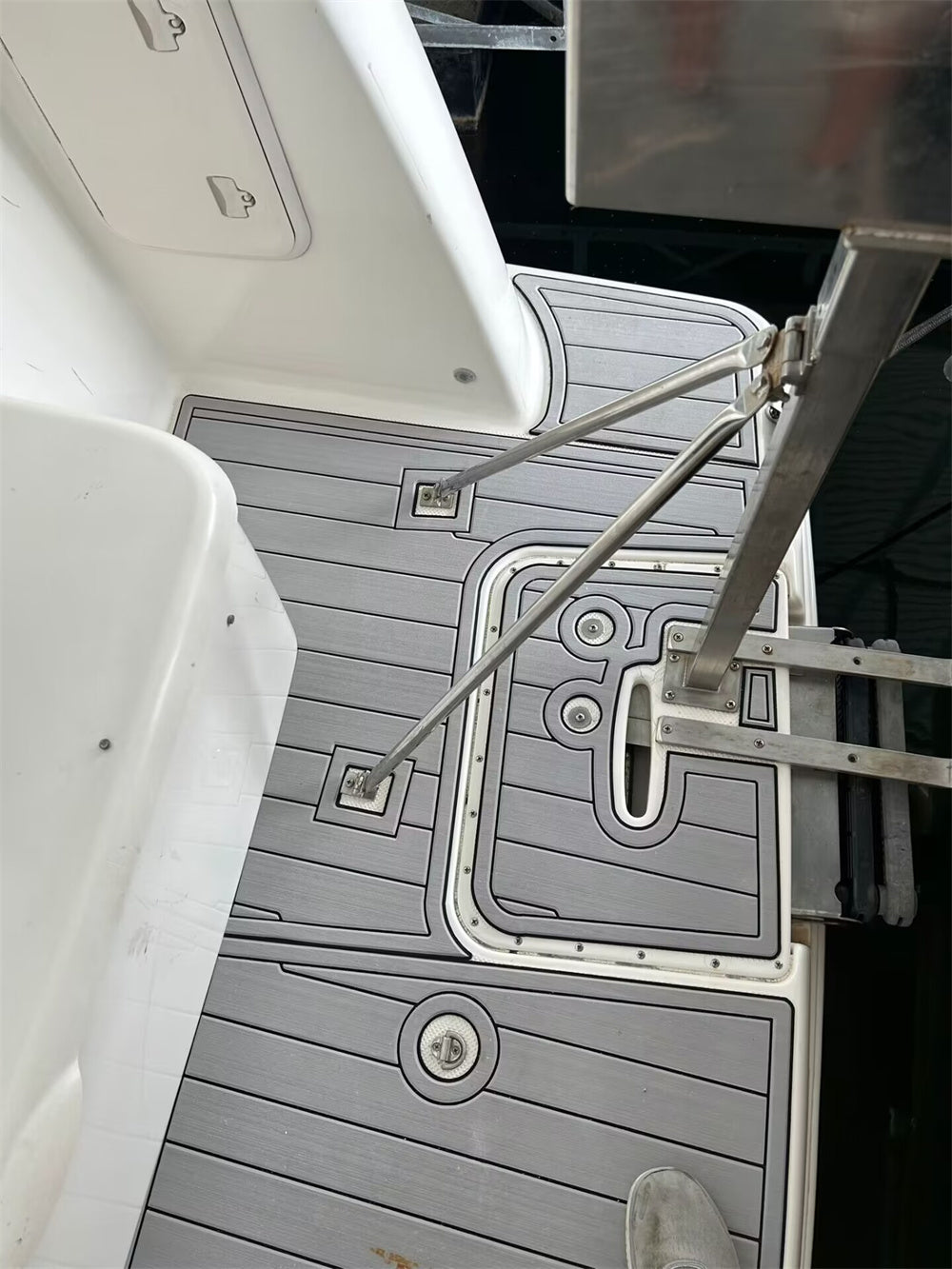 2006 Meridian 408 Swim Platform Step Pad Boat EVA Foam Faux Teak Deck Floor Mat