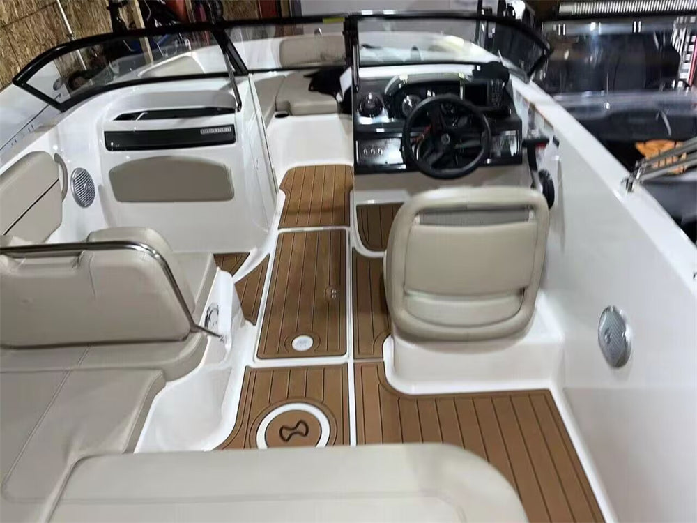 2019 Bayliner VR5 Swim Platform Cockpit Floor Boat EVA Foam Faux Teak Deck Flooring Pad Mat SeaDek MarineMat Style Self Adhesive