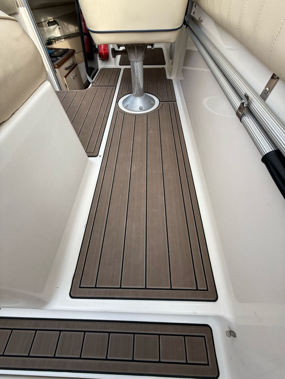 1998 Bayliner 2655 Swim Platform Cockpit Pad Boat EVA Faux Teak Deck Floor Mat SeaDek MarineMat Gatorstep Style Self Adhesive