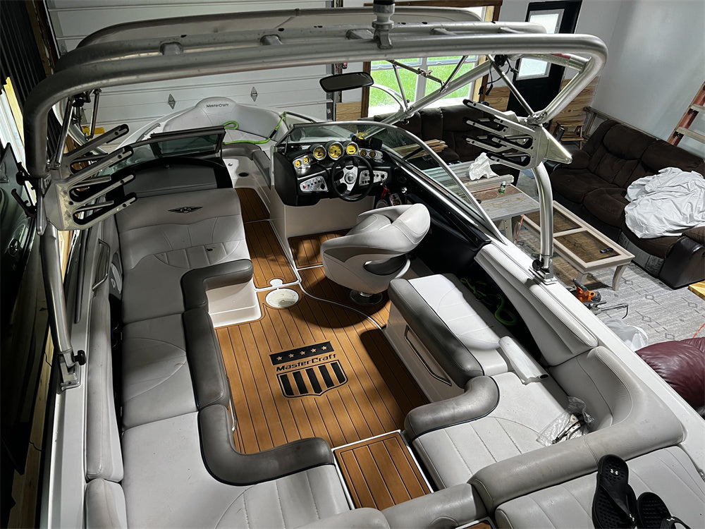 2006-2010 Mastercraft X30 Cockpit Pad Boat EVA Foam Faux Teak Deck Floor Mat