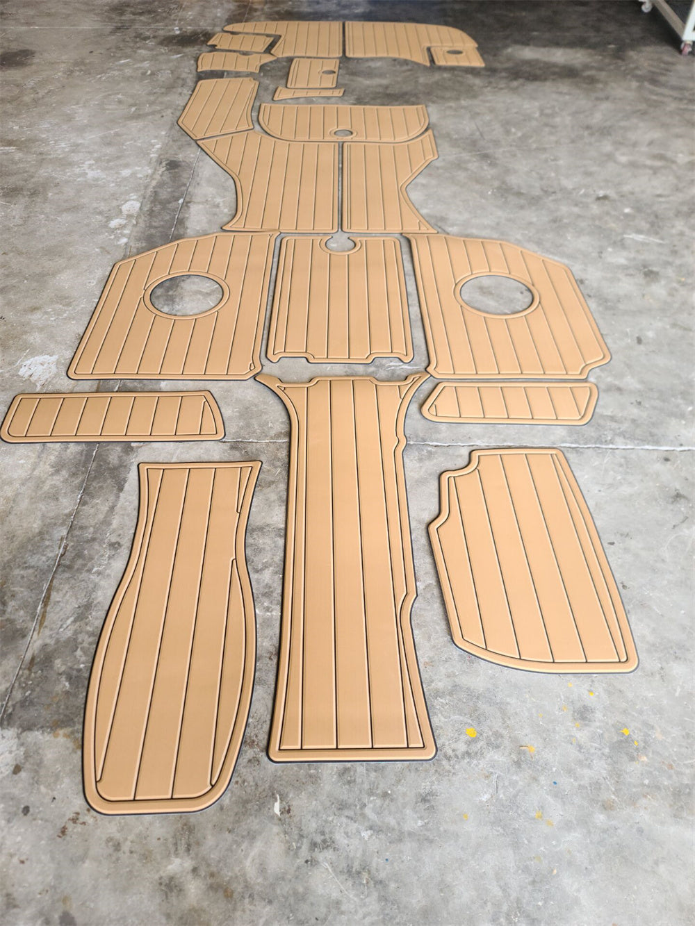 2012 Monterey 264FS Swim Platform Cockpit Pad Boat EVA Foam Teak Deck Floor Mat