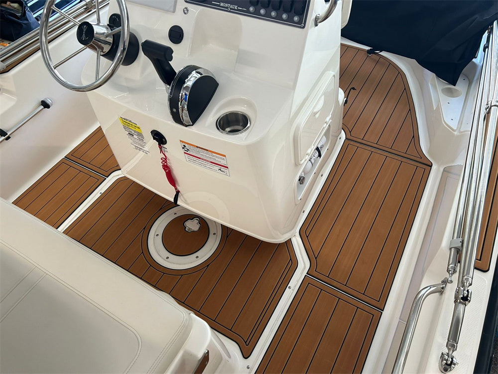 2023 Boston Whaler Montauk 17 Swim Platform Cockpit Mat Boat EVA Teak Floor Pad
