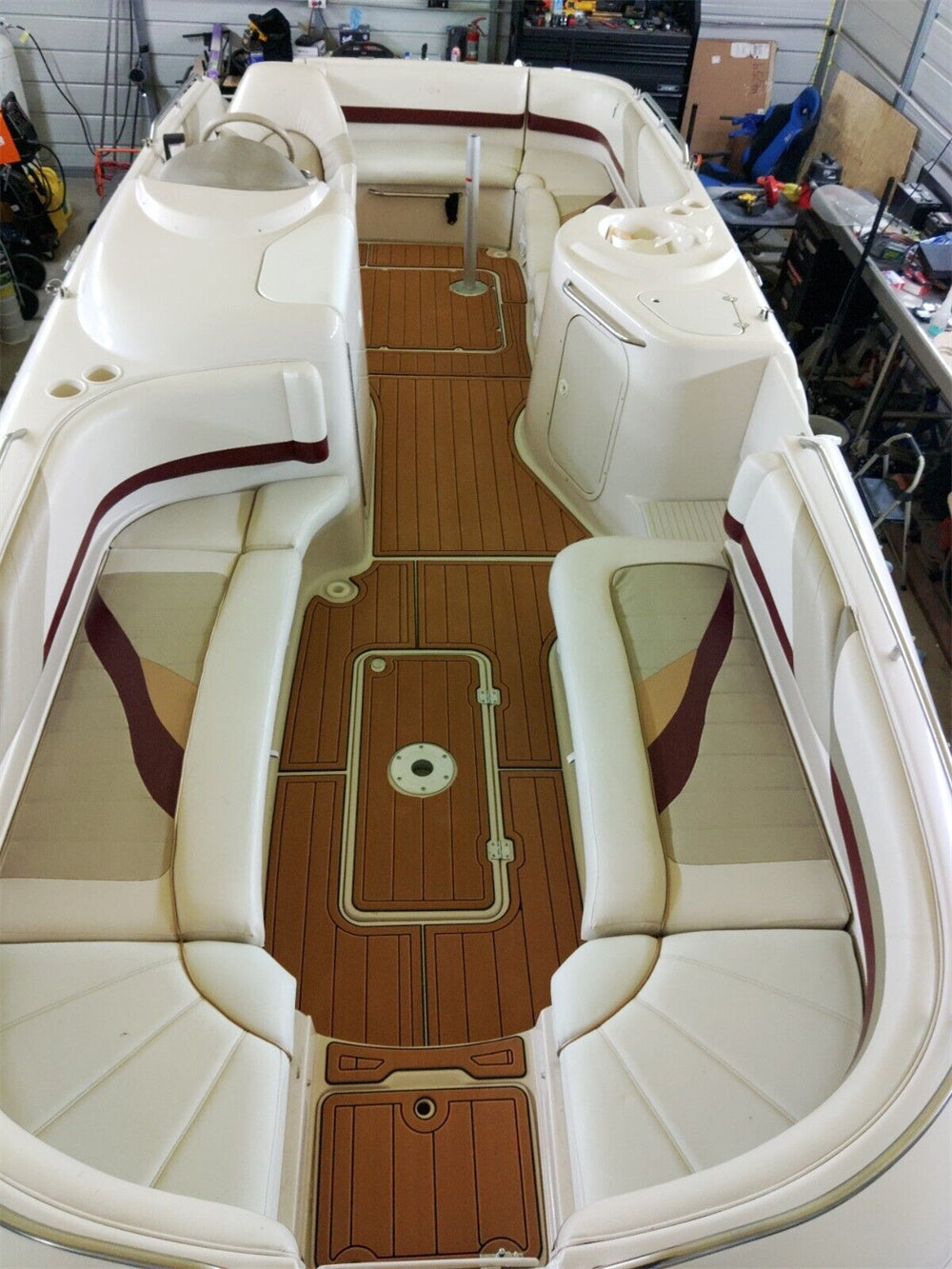 1998 Larson 230 Escape Swim Platform Cockpit Mat Boat EVA Teak Deck Floor Pad