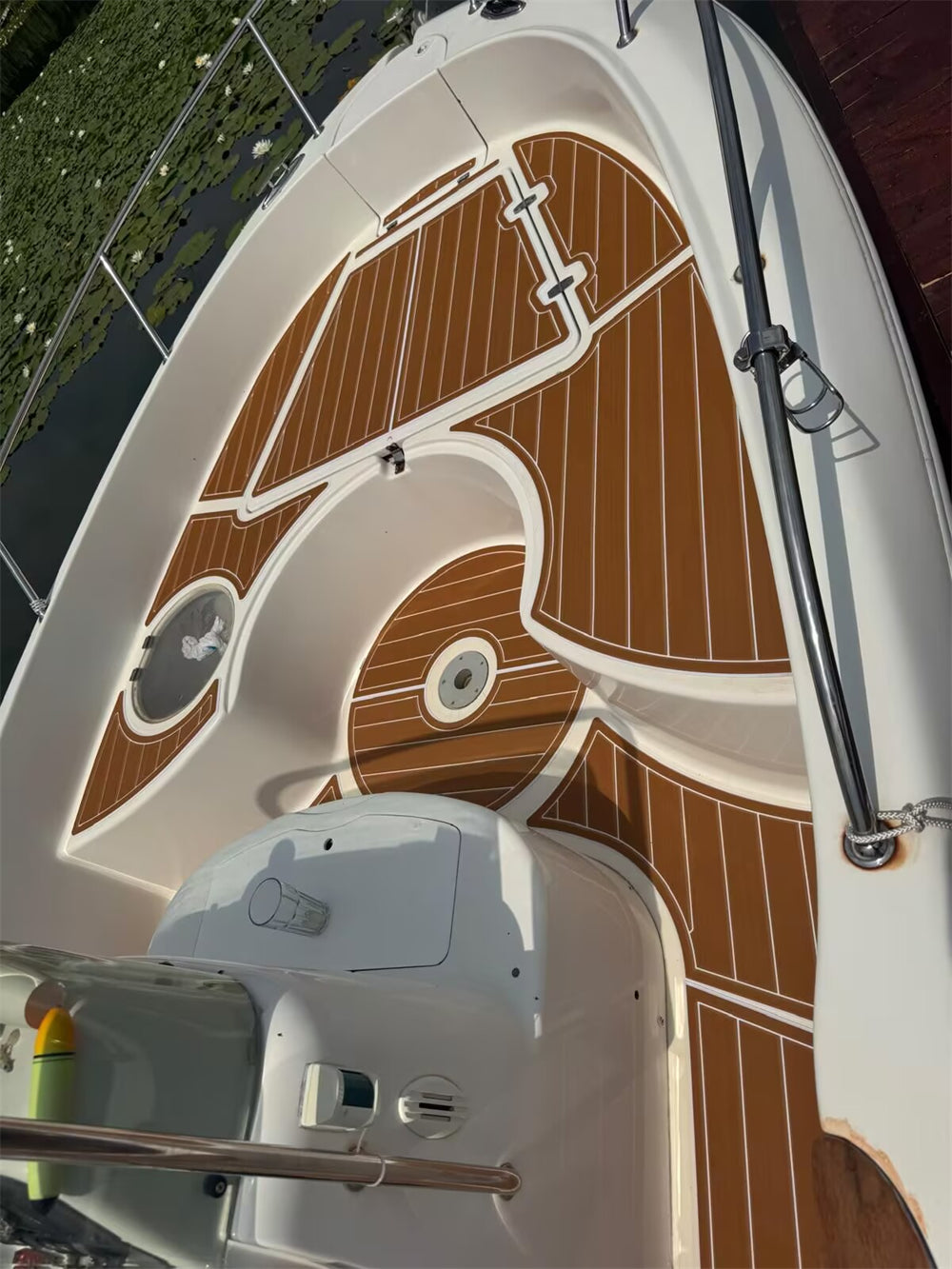 2001 Sessa Key Largo 21 Swim Platform Cockpit Boat EVA Foam Faux Teak Deck Floor Mat Seadek MarineMat Style Self Adhesive