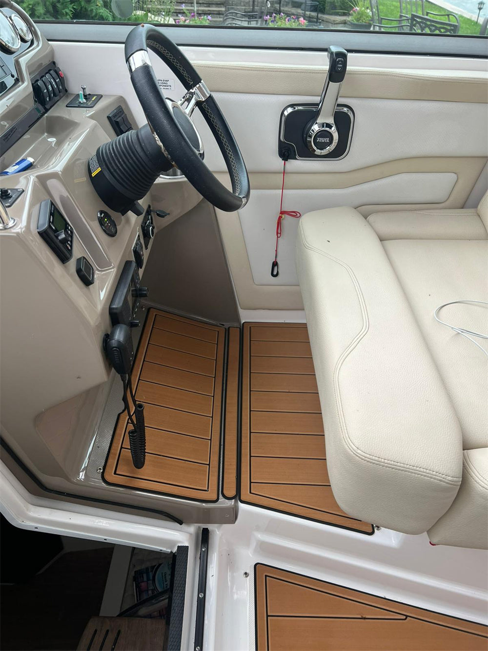 2019 Regal 28 Swim Step Cockpit Pad Boat EVA Foam Faux Teak Deck Floor Mat SeaDek MarineMat Gatorstep Style Self Adhesive