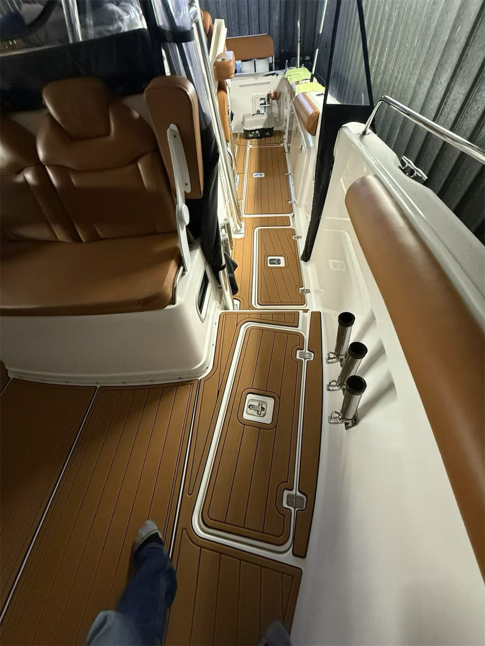 2005 Century 3200 CC Swim Platform Cockpit Pad Boat EVA Foam Teak Deck Floor SeaDek MarineMat Gatorstep Style Self Adhesive