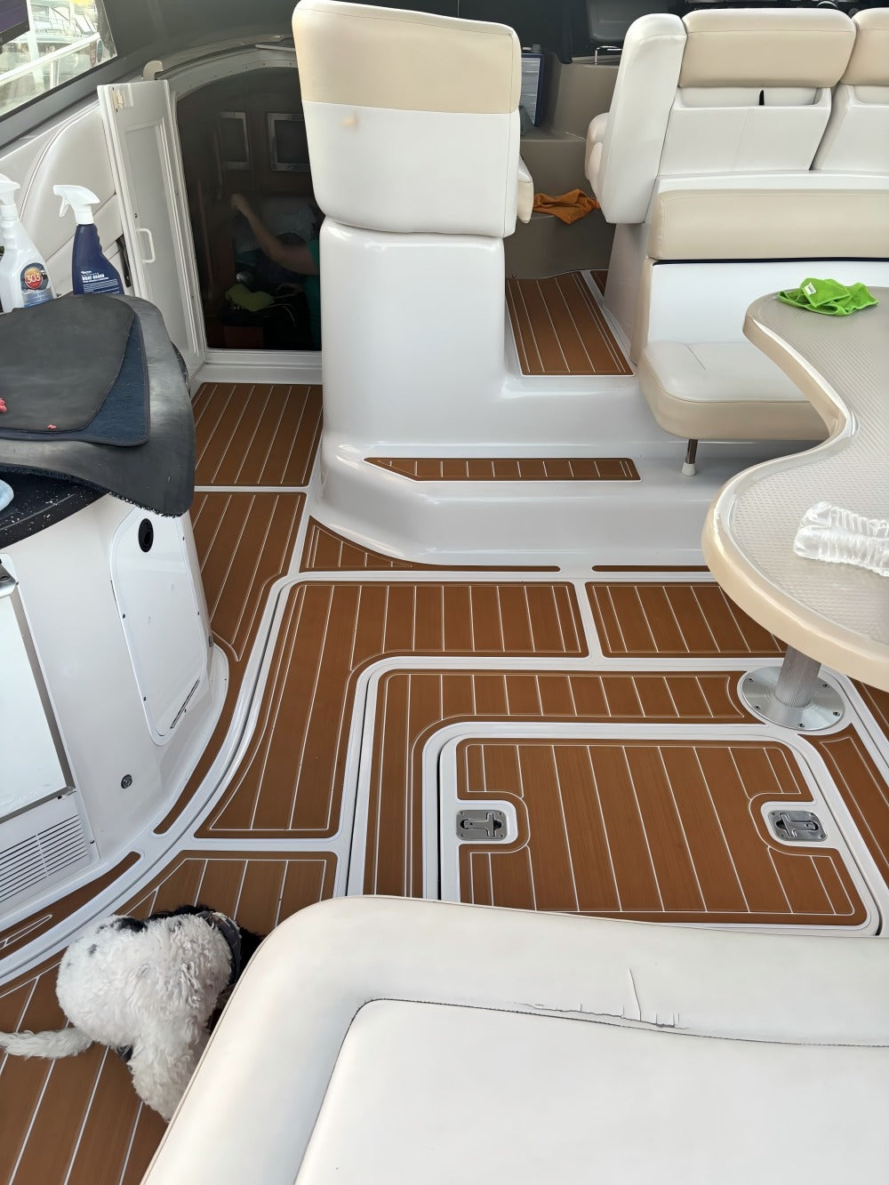 2008 Four Winns 378 Vista Swim Platform Cockpit Pad Boat EVA Teak Deck Floor Mat