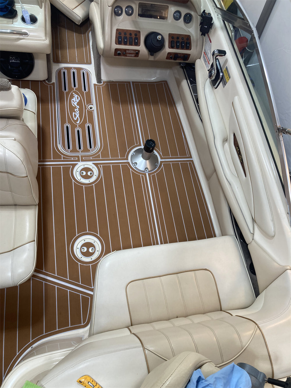 1995 Sea Ray 200 Signature Select Swim Platform Cockpit Boat EVA Teak Deck Floor Pad Mat SeaDek MarineMat Style Self Adhesive