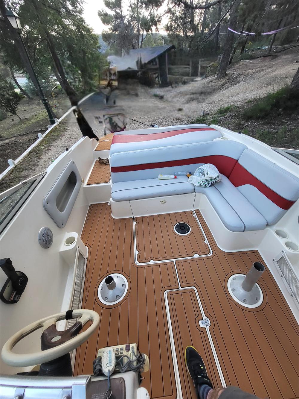 2003 Rinker Captiva 212 Swim Step Cockpit Boat EVA Faux Foam Teak Deck Floor Pad SeaDek MarineMat Gatorstep Style Self Adhesive