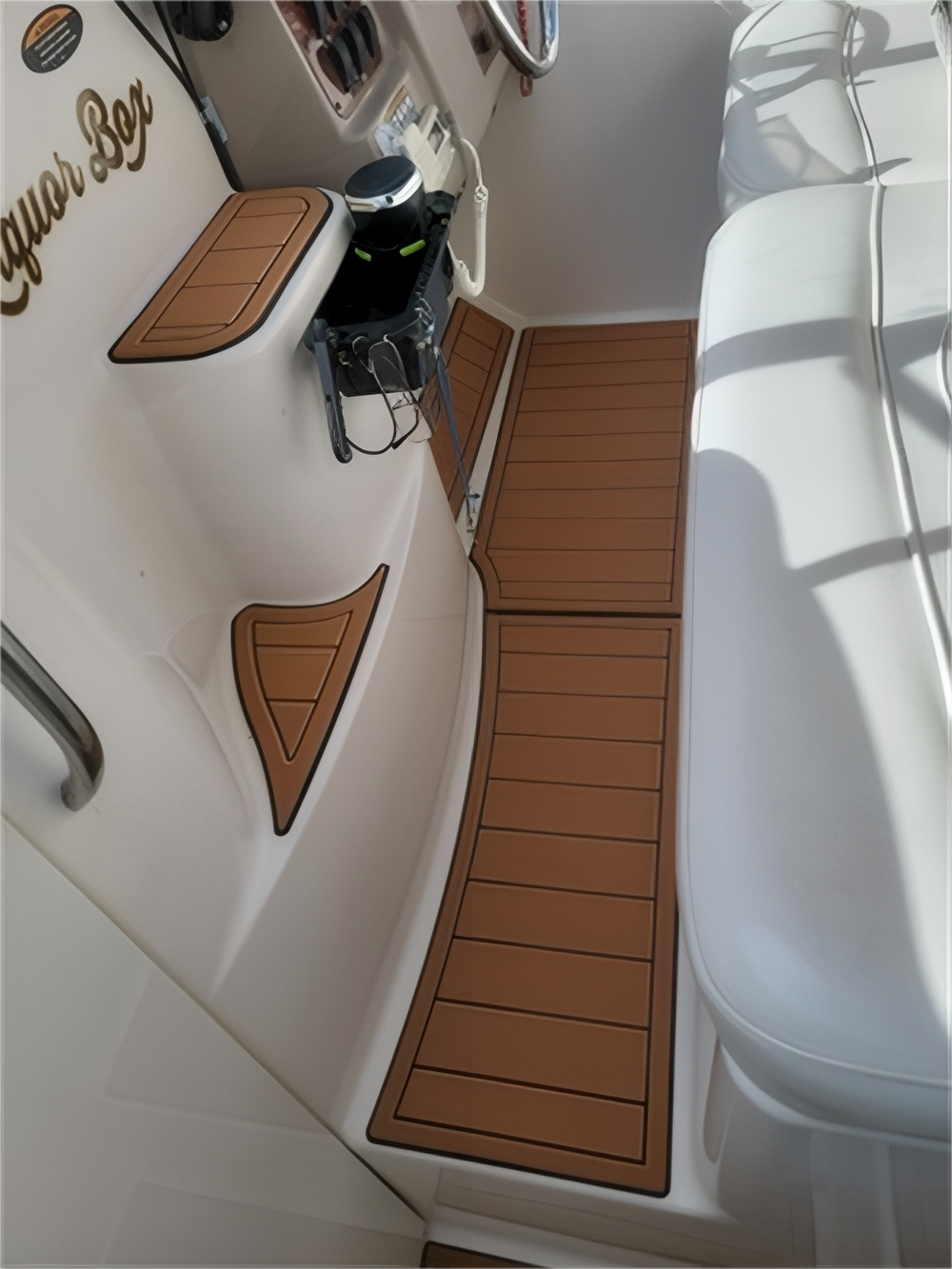 2000 Maxum 280 Swim Platform Cockpit Pad Boat EVA Foam Faux Teak Floor Mat SeaDek MarineMat Gatorstep Style Self Adhesive