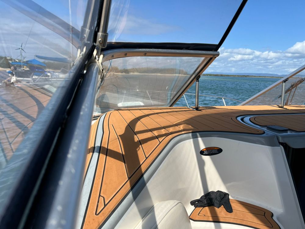 2004 Bayliner 2855 Dashboard Pads Boat EVA Foam Faux Teak Deck Floor Mat SeaDek MarineMat Gatorstep Style Self Adhesive