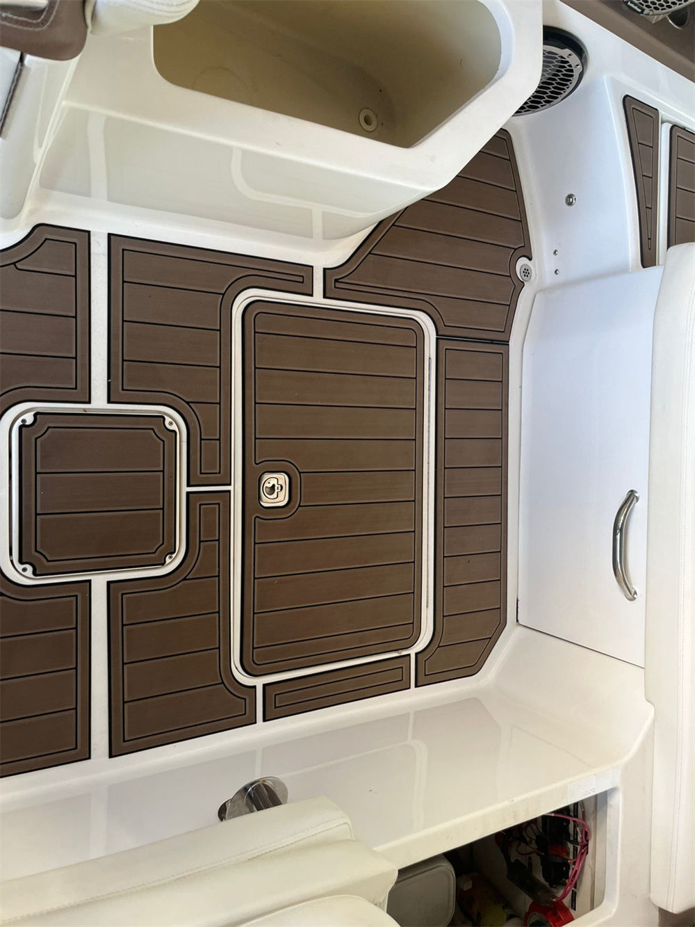 2013 Cobalt A28 Swim Platform Cockpit Pad Boat EVA Foam Teak Deck Floor Mat Seadek Gatorstep Style Self Adhesive
