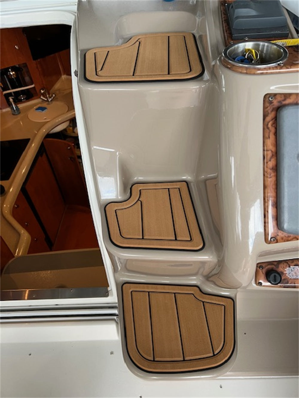 2007 Larson Cabrio 350 Swim Platform Cockpit Pad Boat EVA Foam Teak Deck Floor Mat SeaDek MarineMat Gatorstep Style Adhesive