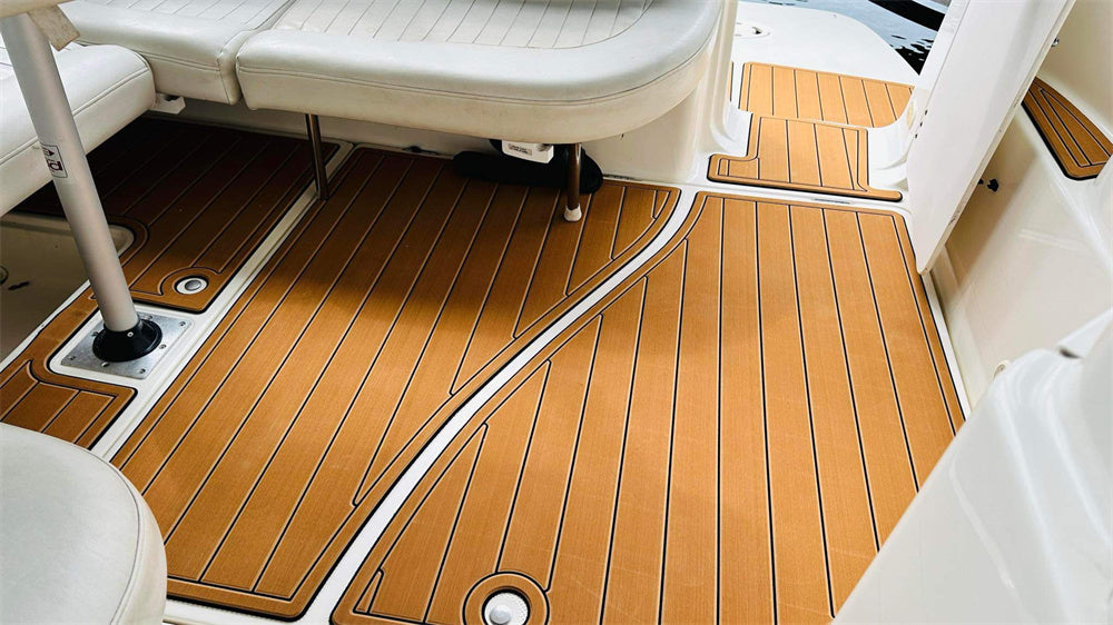 2004 Bayliner 305 Ciera Swim Platform Cockpit Pad Boat EVA Foam Teak Floor Mat SeaDek MarineMat Gatorstep Style Self Adhesive