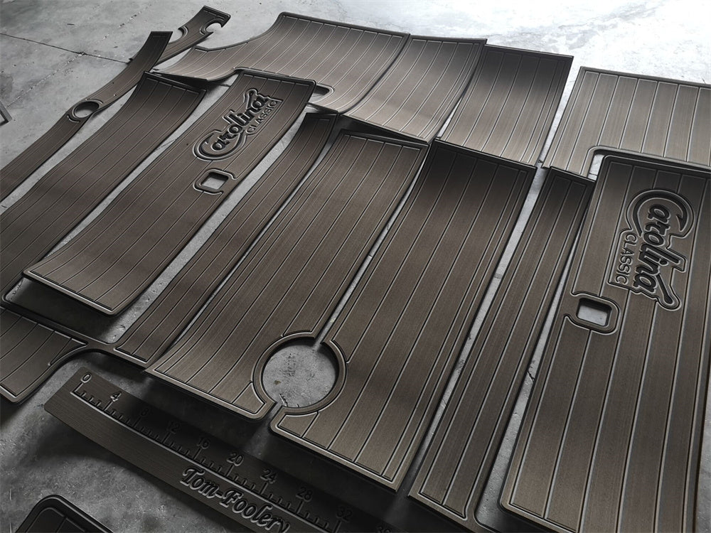 1998 Carolina Classic 28 Cockpit Pad Boat EVA Foam Faux Teak Deck Floor Mat SeaDek MarineMat Gatorstep Style Self Adhesive