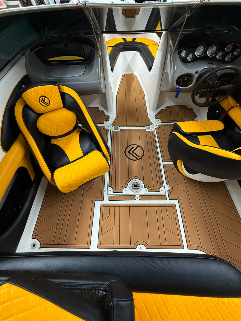 2004 Chaparral 204 SSI Swim Platform Cockpit Pad Boat EVA Faux Teak Floor Mat SeaDek MarineMat Gatorstep Style Self Adhesive